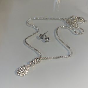 Diamond Necklace & Earnings Set